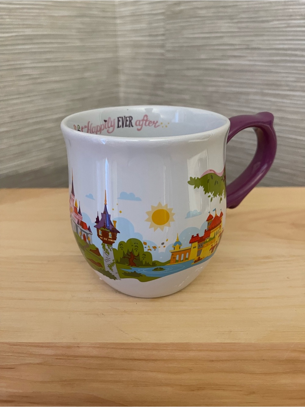 Disney Parks Happily Ever After Once Upon A Time Ceramic Mug Purple Handle